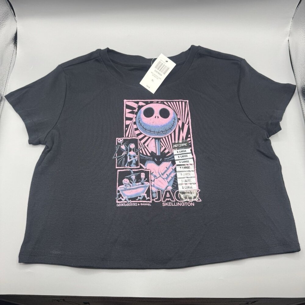 The Nightmare Before Christmas Black Pink Tonal Girls Baby T-Shirt X-LARGE New